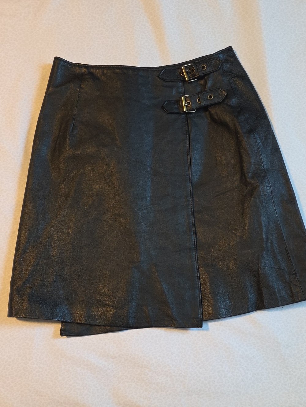 Genuine Leather 90's Black Mini Skirt Size Medium